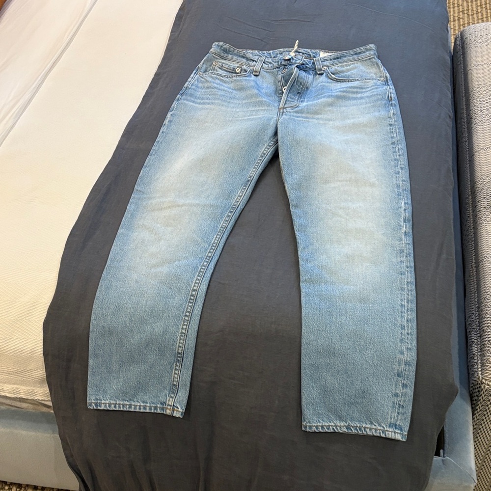 rag & bone Light Blue Straight Jeans